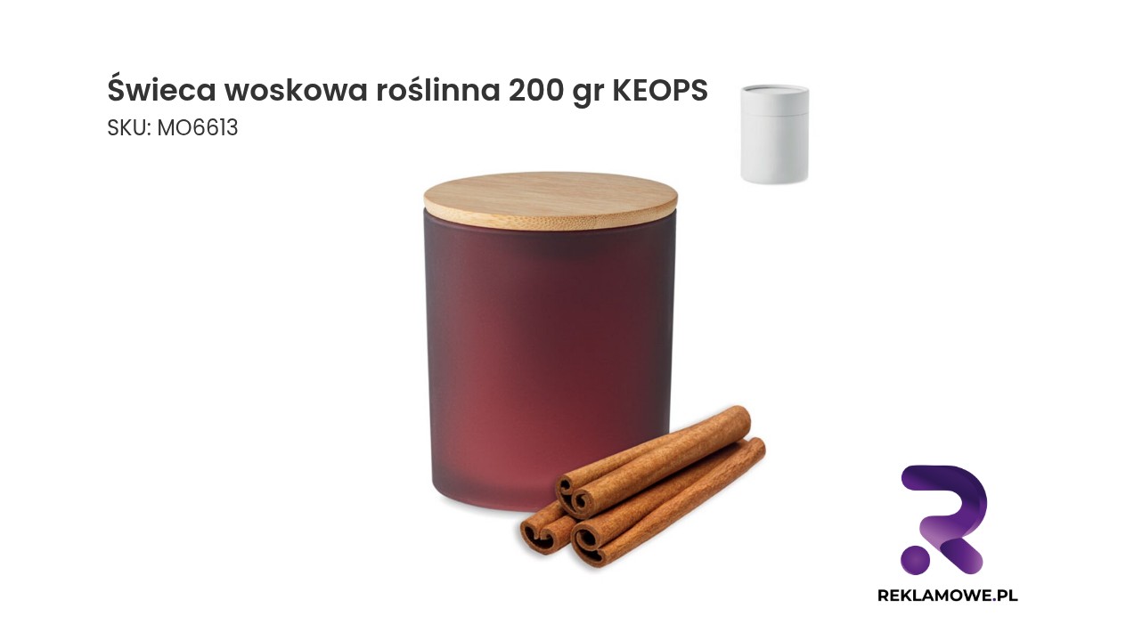 Świeca woskowa roślinna 200 gram KEOPS