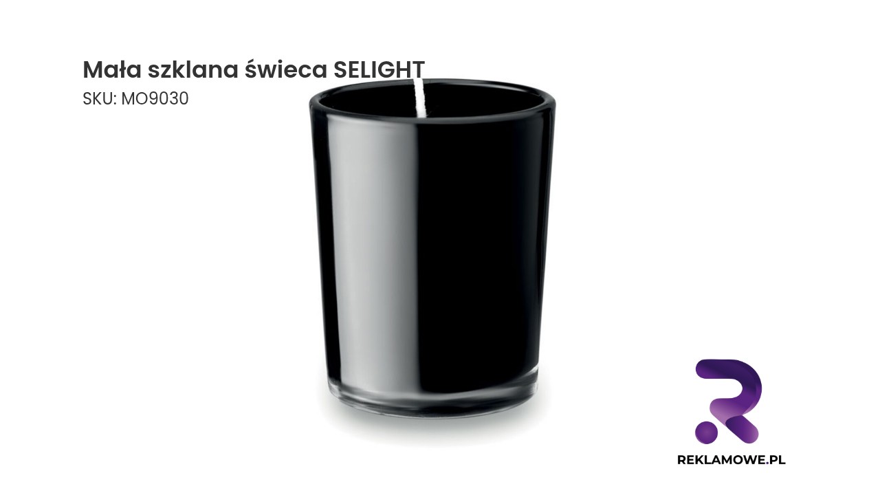 Mała szklana świeca SELIGHT – elegancka świeca dekoracyjna w szklanym pojemniku
