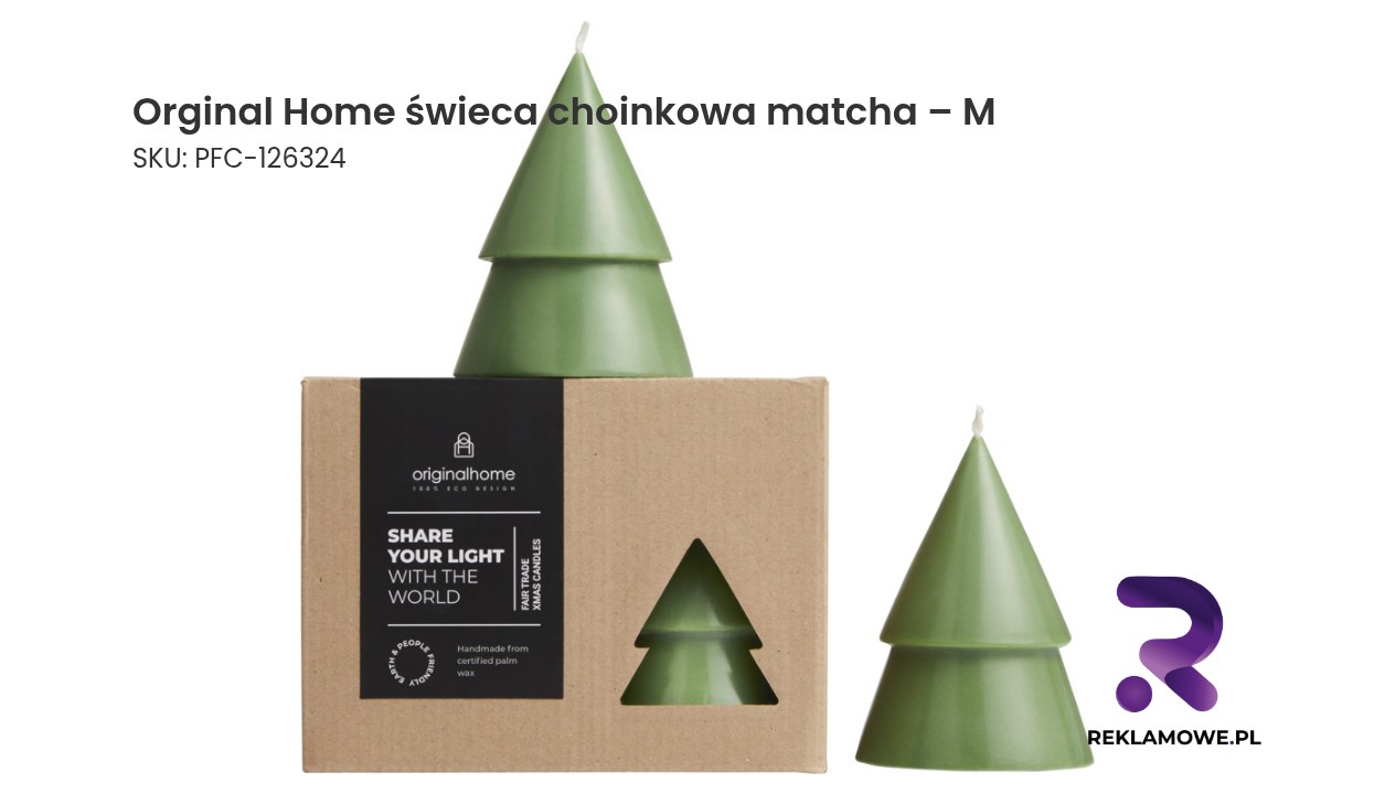 Original Home świeca choinkowa matcha w rozmiarze M