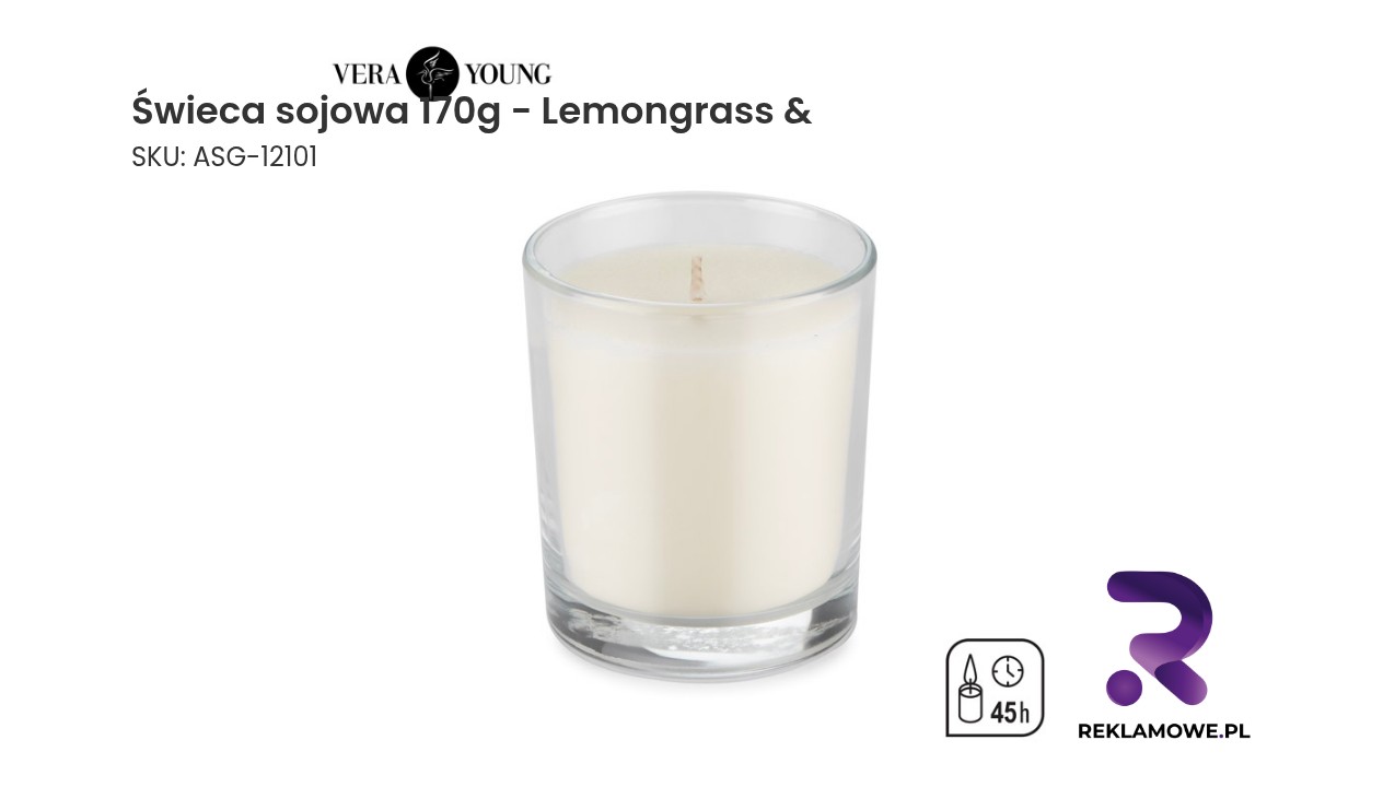 Świeca sojowa 170g o zapachu trawy cytrynowej
