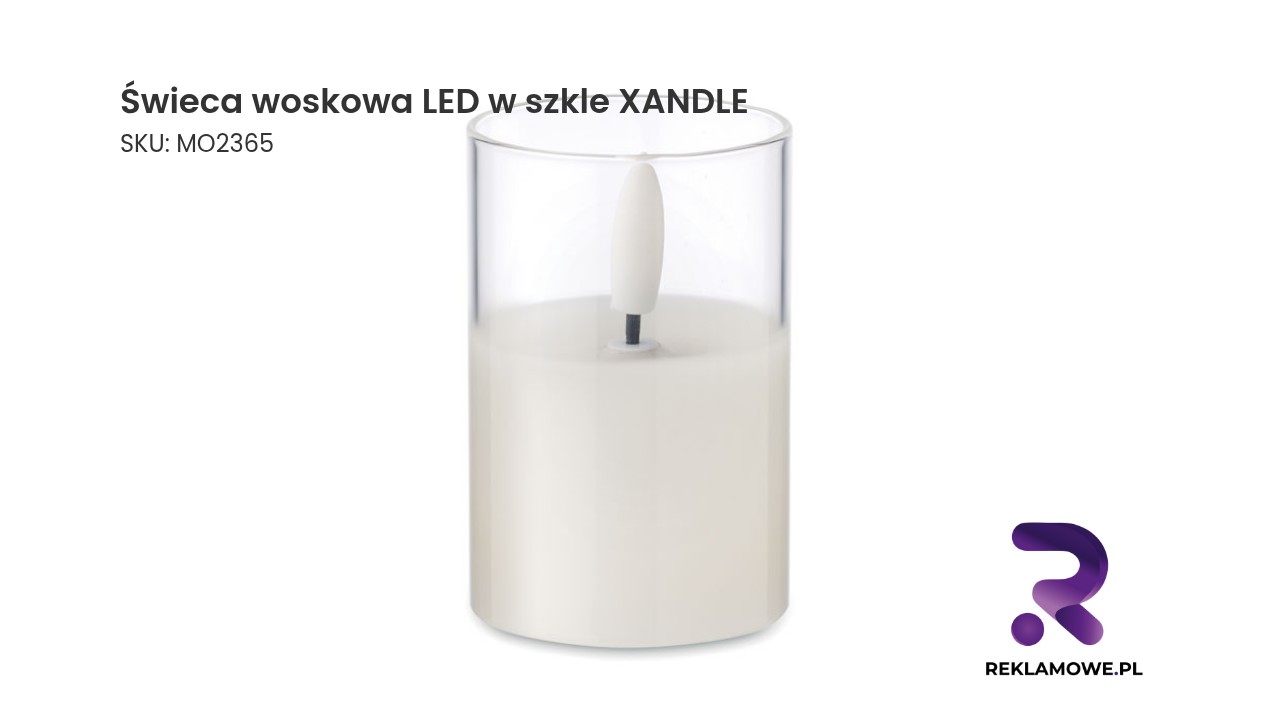 Świeca woskowa LED w szkle marki XANDLE