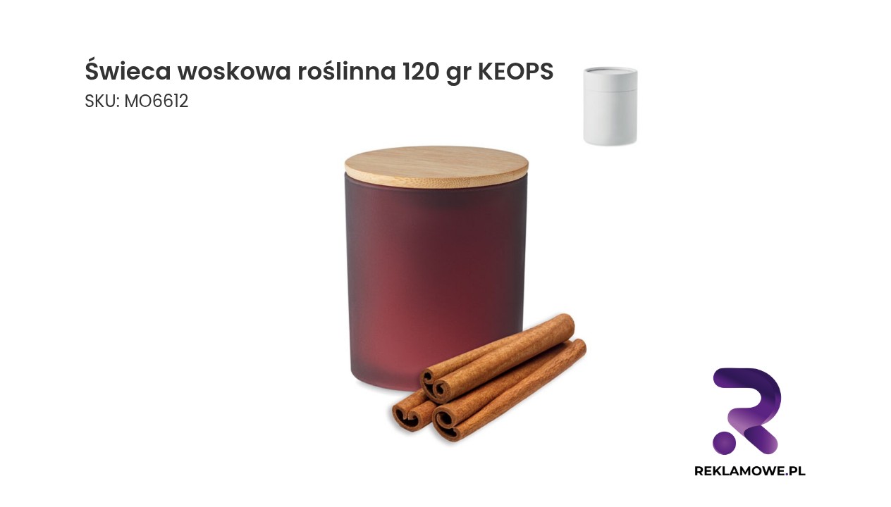 Świeca woskowa roślinna 120 gr KEOPS SMALL Świeca woskowa roślinna 120 gramów KEOPS