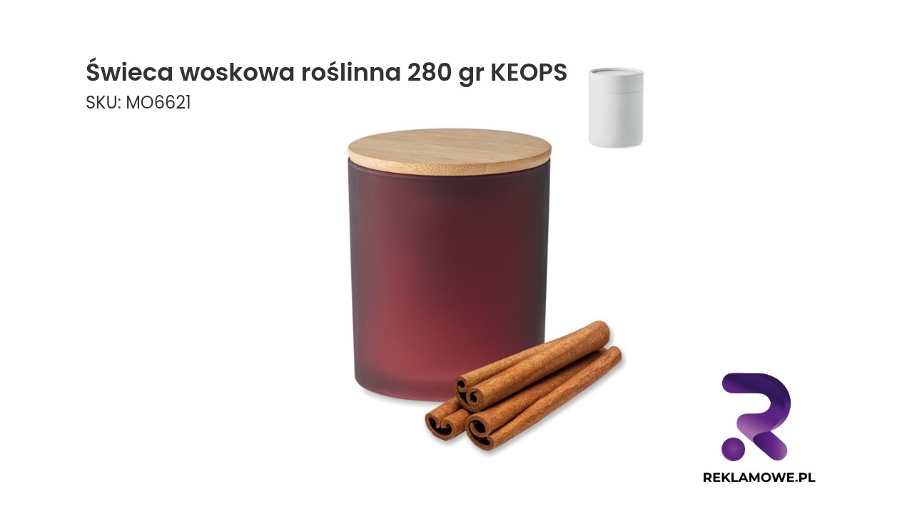 Świeca woskowa roślinna 280 gram KEOPS