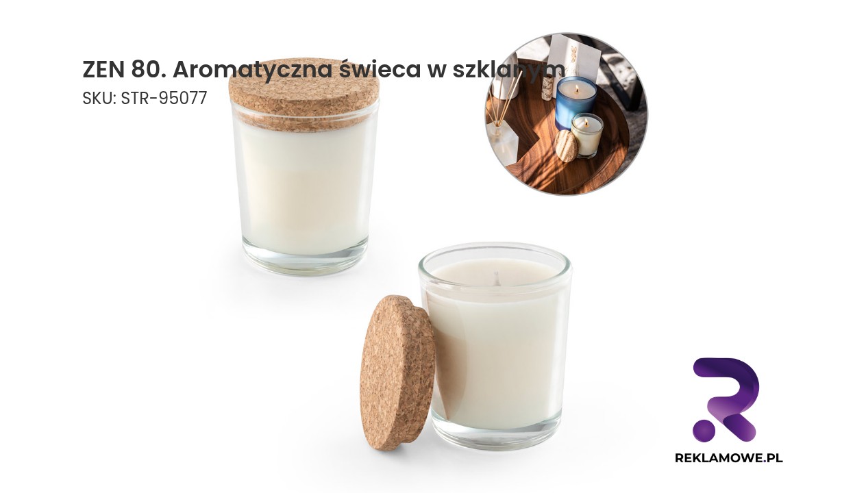 ZEN 80 aromatyczna świeca w szklanym pojemniku